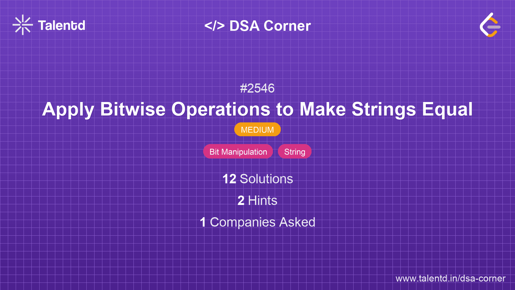 Problem visualization for Apply Bitwise Operations to Make Strings Equal