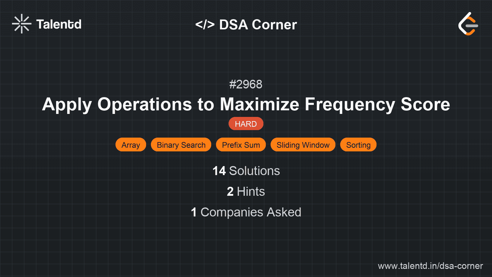 Problem visualization for Apply Operations to Maximize Frequency Score