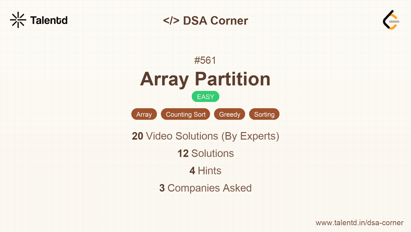 Problem visualization for Array Partition