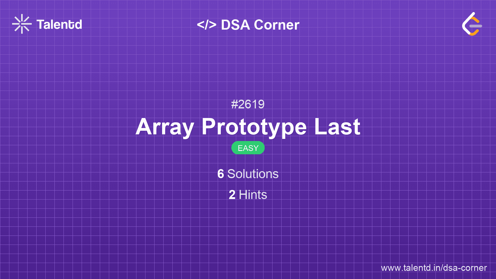 Problem visualization for Array Prototype Last
