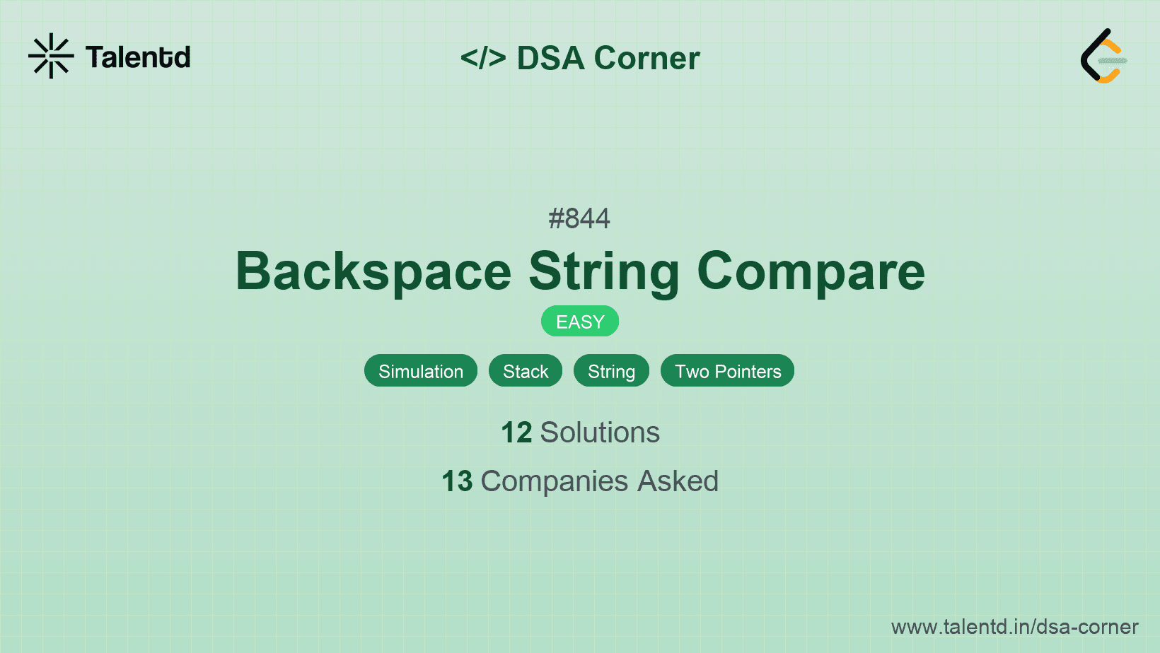 Problem visualization for Backspace String Compare