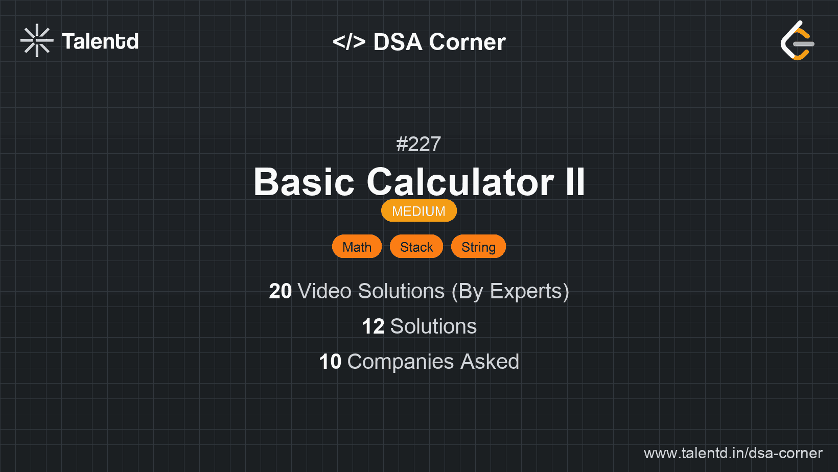 Problem visualization for Basic Calculator II