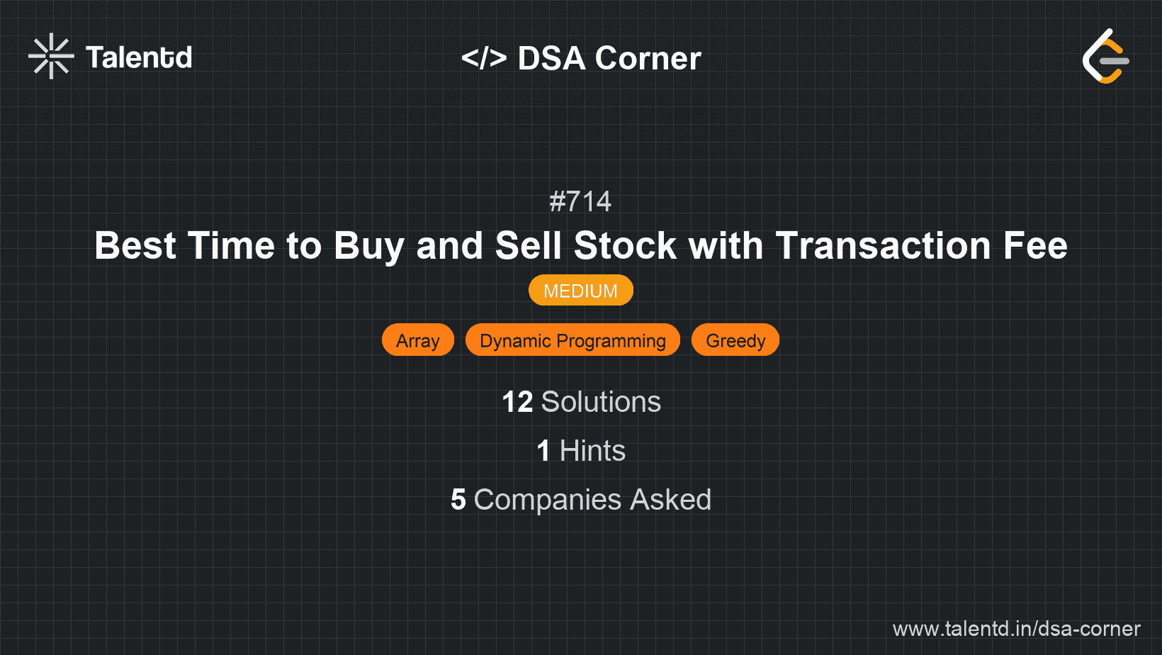 Problem visualization for Best Time to Buy and Sell Stock with Transaction Fee