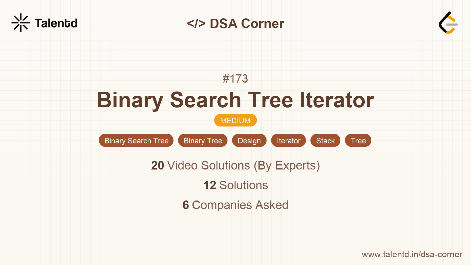 Problem visualization for Binary Search Tree Iterator