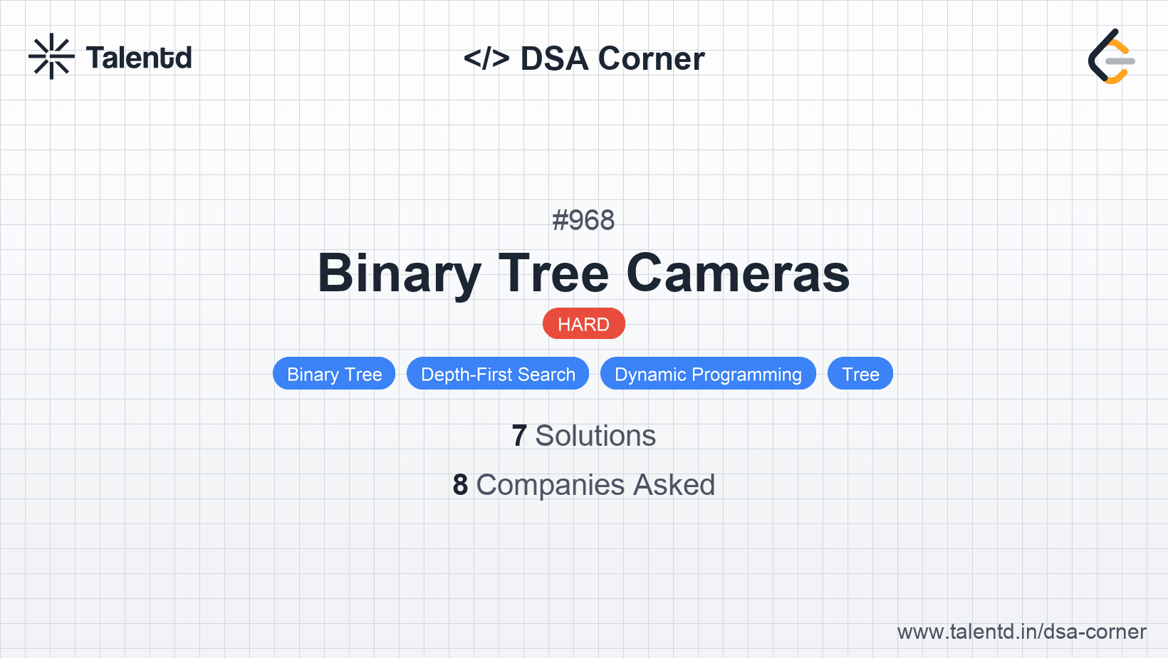 Problem visualization for Binary Tree Cameras