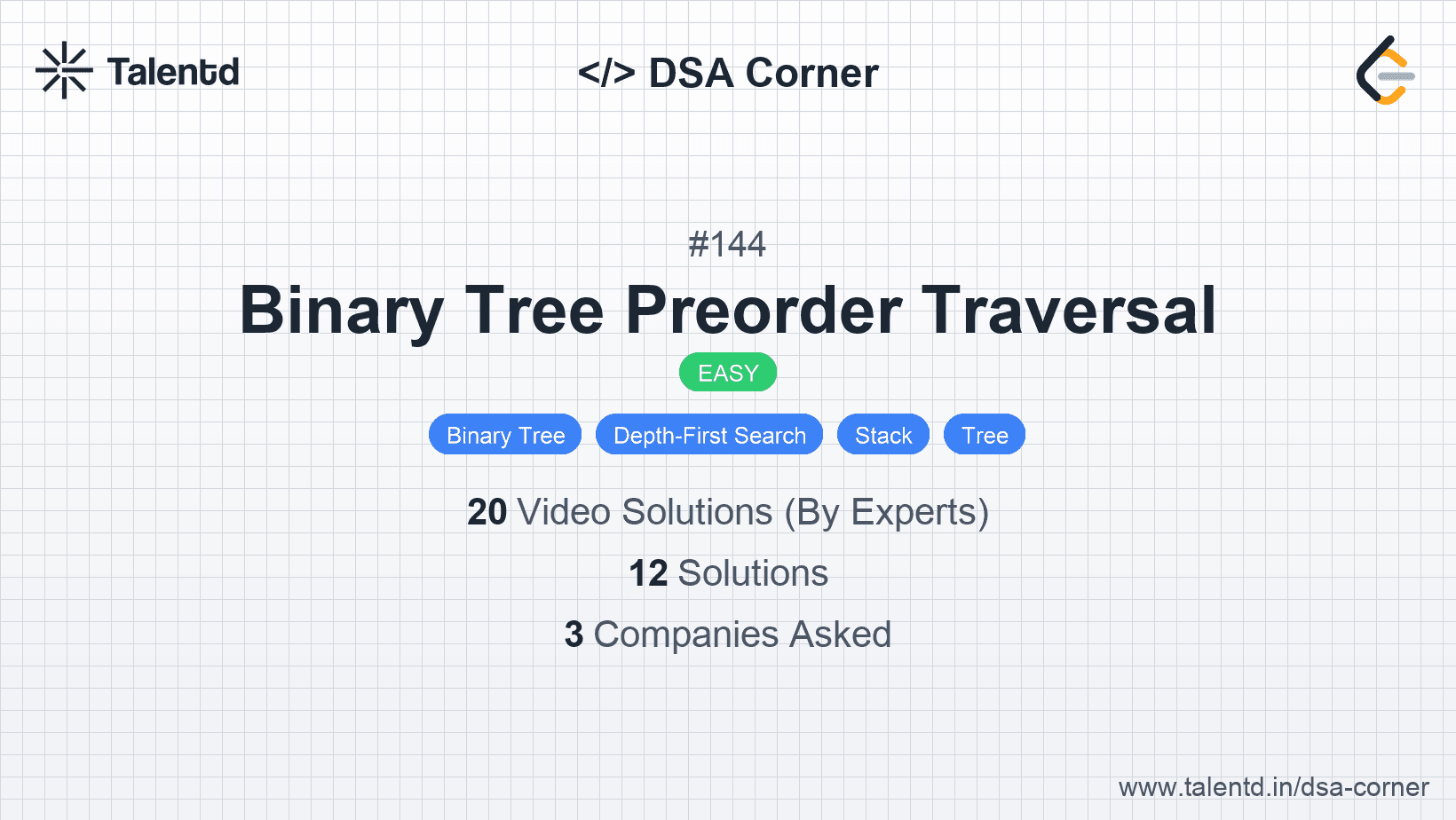 Problem visualization for Binary Tree Preorder Traversal