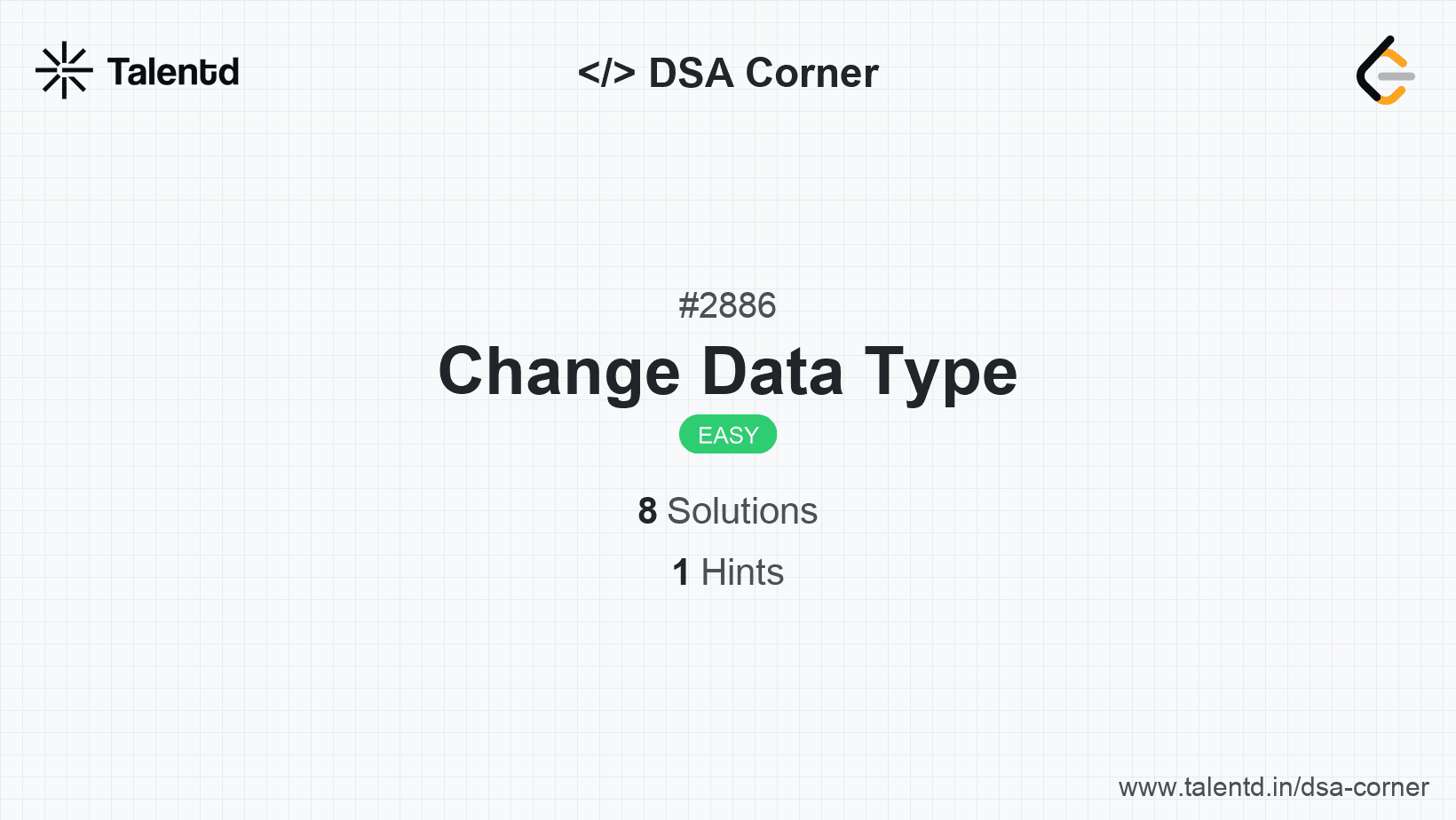 Problem visualization for Change Data Type