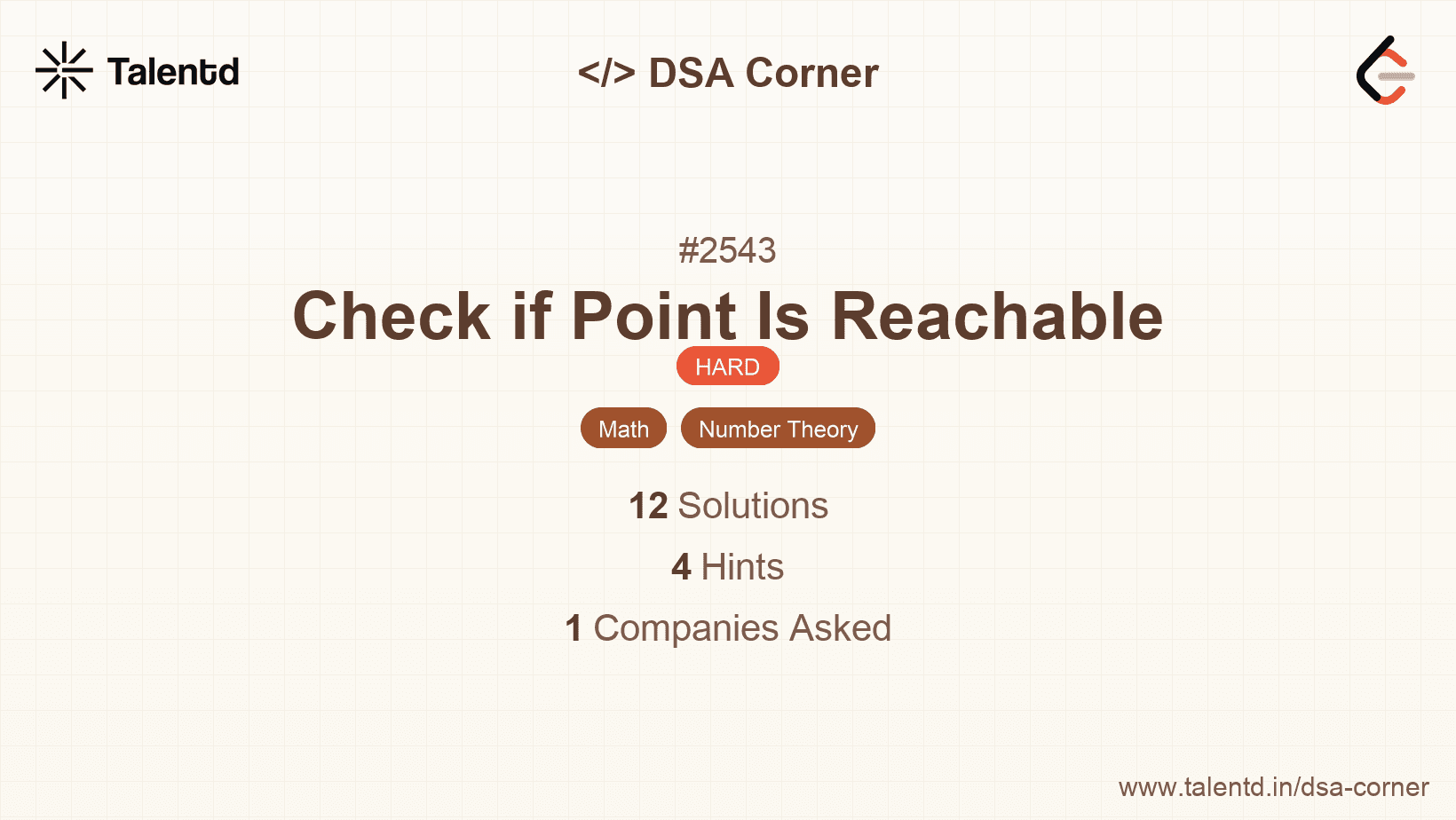 Problem visualization for Check if Point Is Reachable