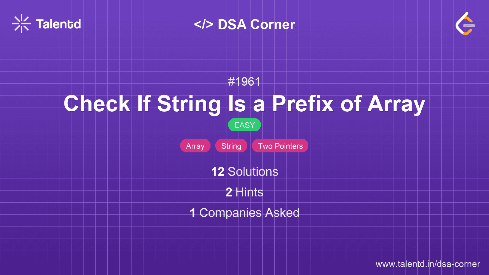 Problem visualization for Check If String Is a Prefix of Array