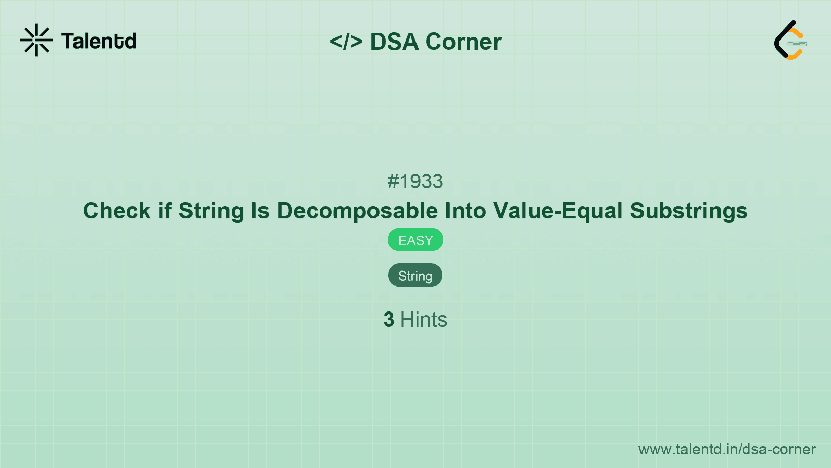 Problem visualization for Check if String Is Decomposable Into Value-Equal Substrings