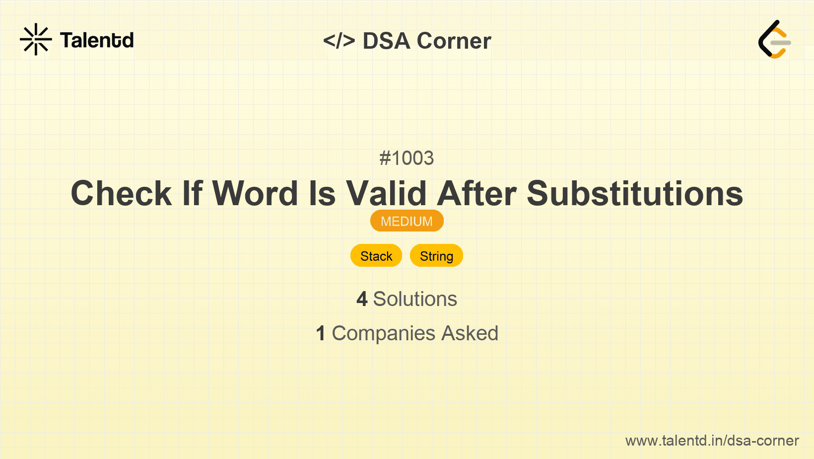 Problem visualization for Check If Word Is Valid After Substitutions