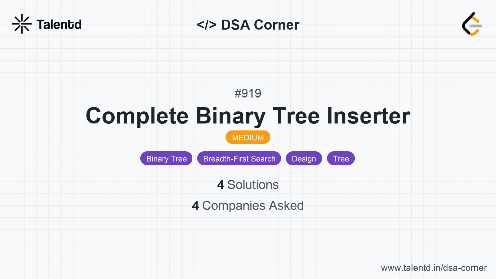 Problem visualization for Complete Binary Tree Inserter