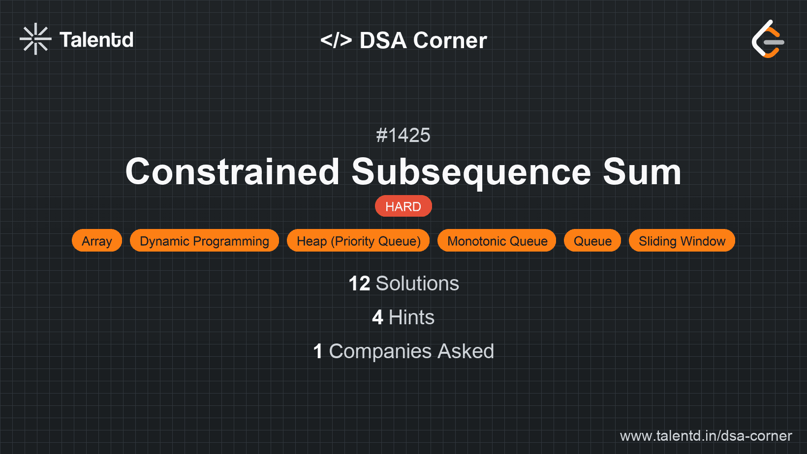 Problem visualization for Constrained Subsequence Sum