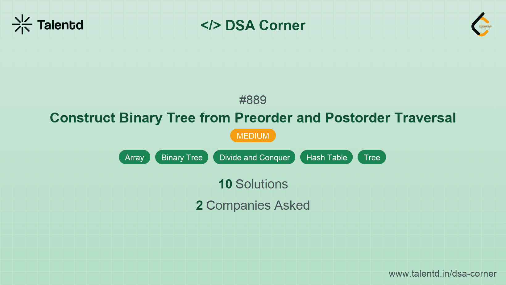 Problem visualization for Construct Binary Tree from Preorder and Postorder Traversal