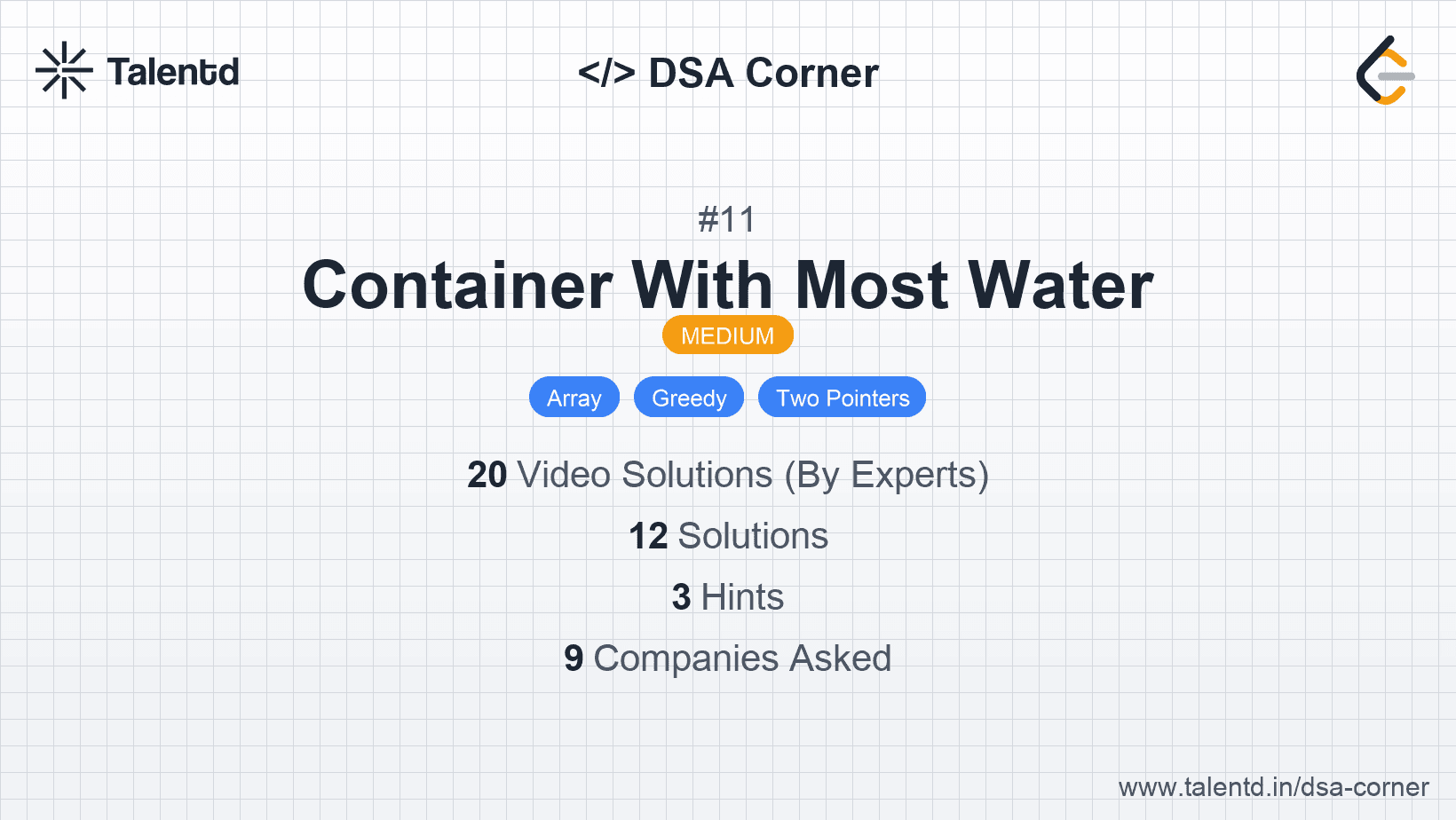 Problem visualization for Container With Most Water