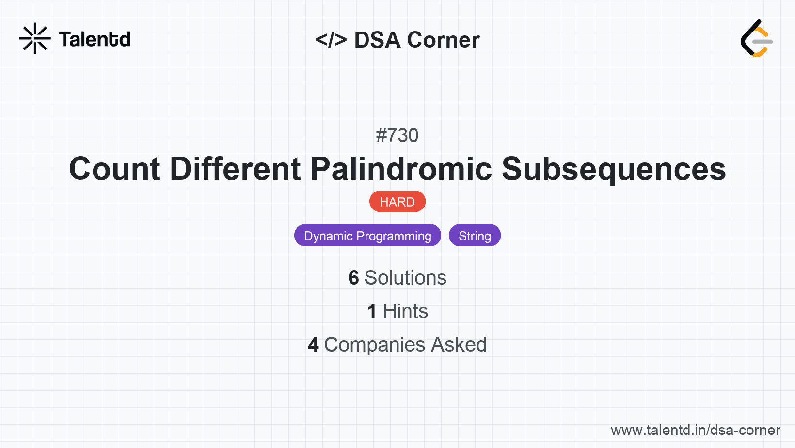 Problem visualization for Count Different Palindromic Subsequences
