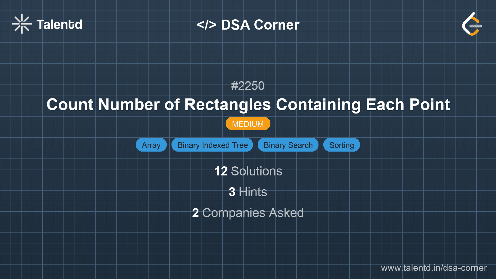 Problem visualization for Count Number of Rectangles Containing Each Point