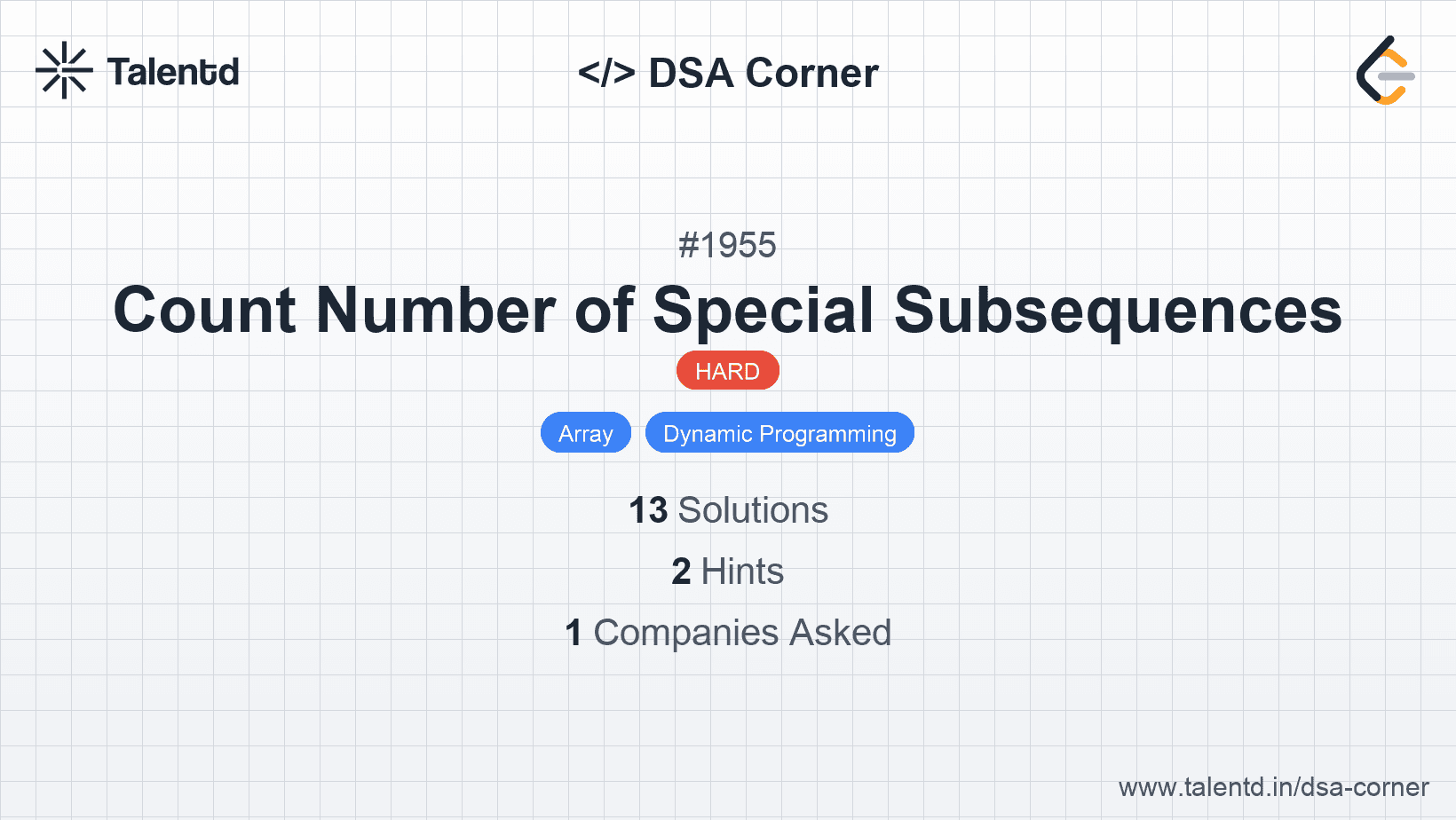 Problem visualization for Count Number of Special Subsequences