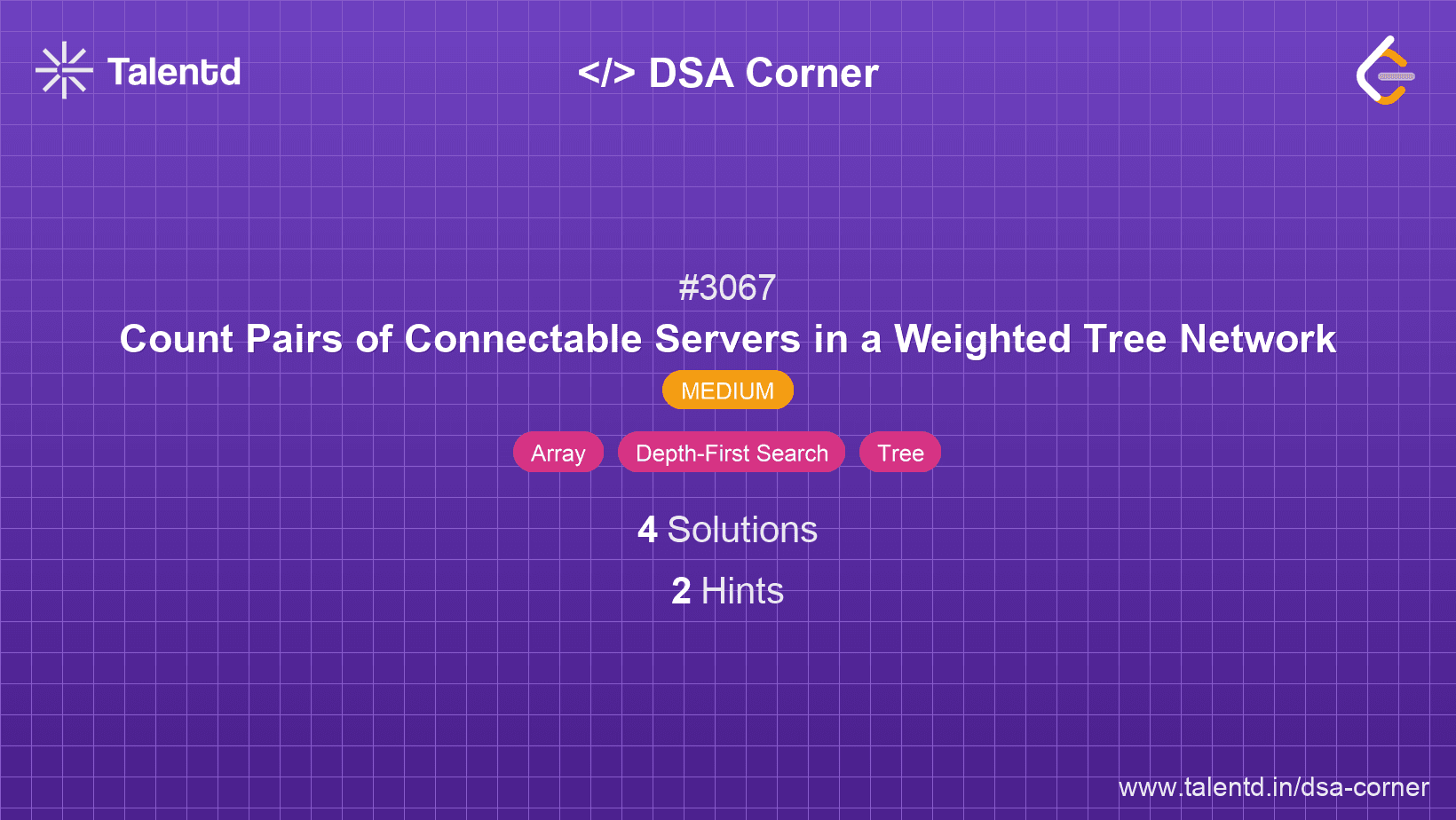 Problem visualization for Count Pairs of Connectable Servers in a Weighted Tree Network