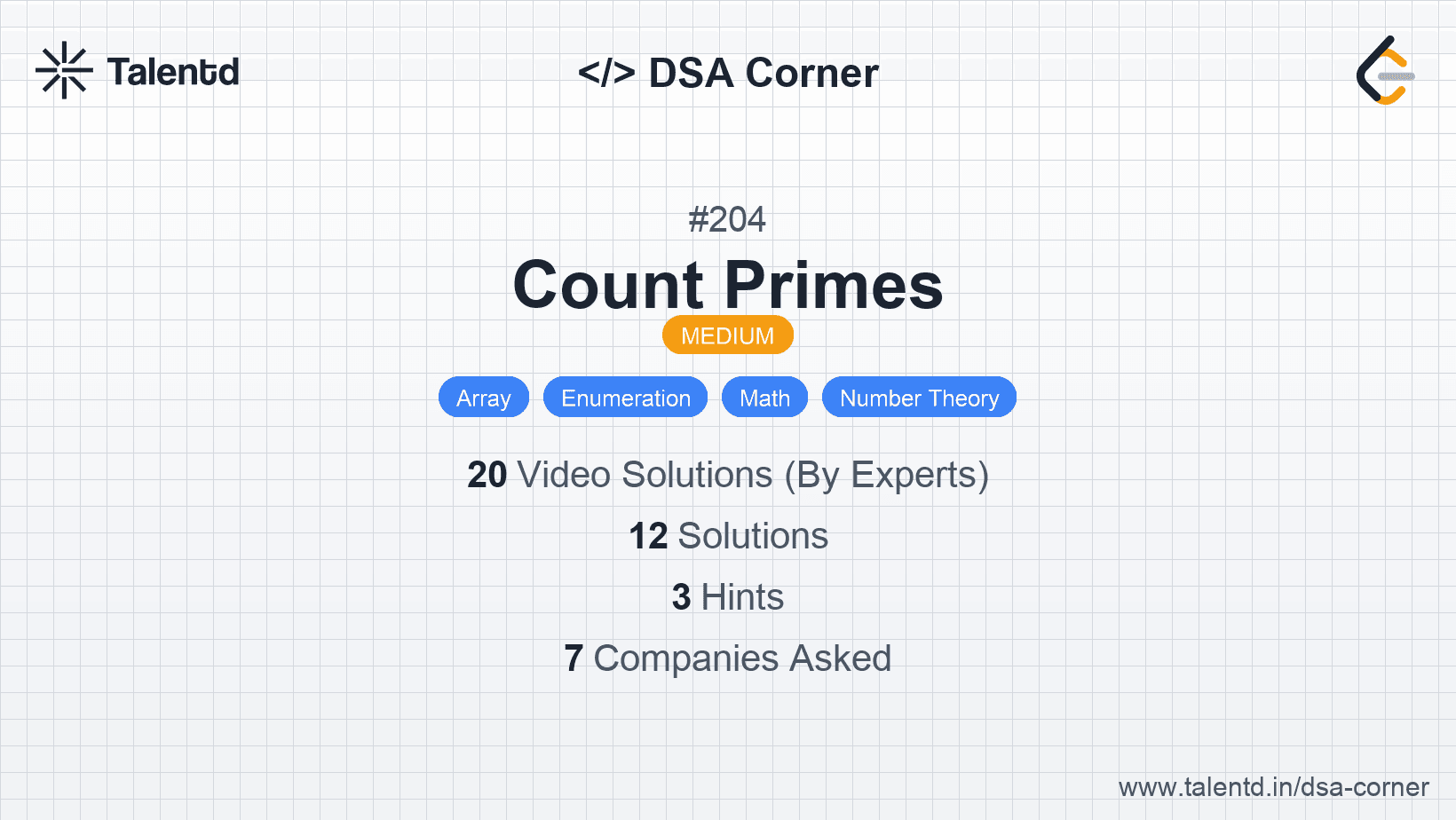 Problem visualization for Count Primes