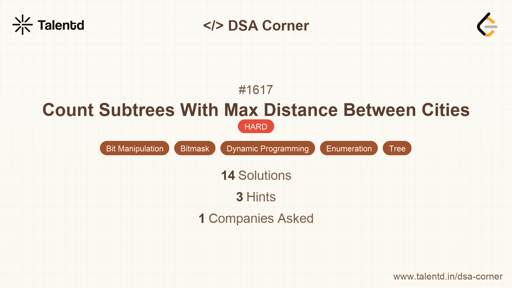 Problem visualization for Count Subtrees With Max Distance Between Cities