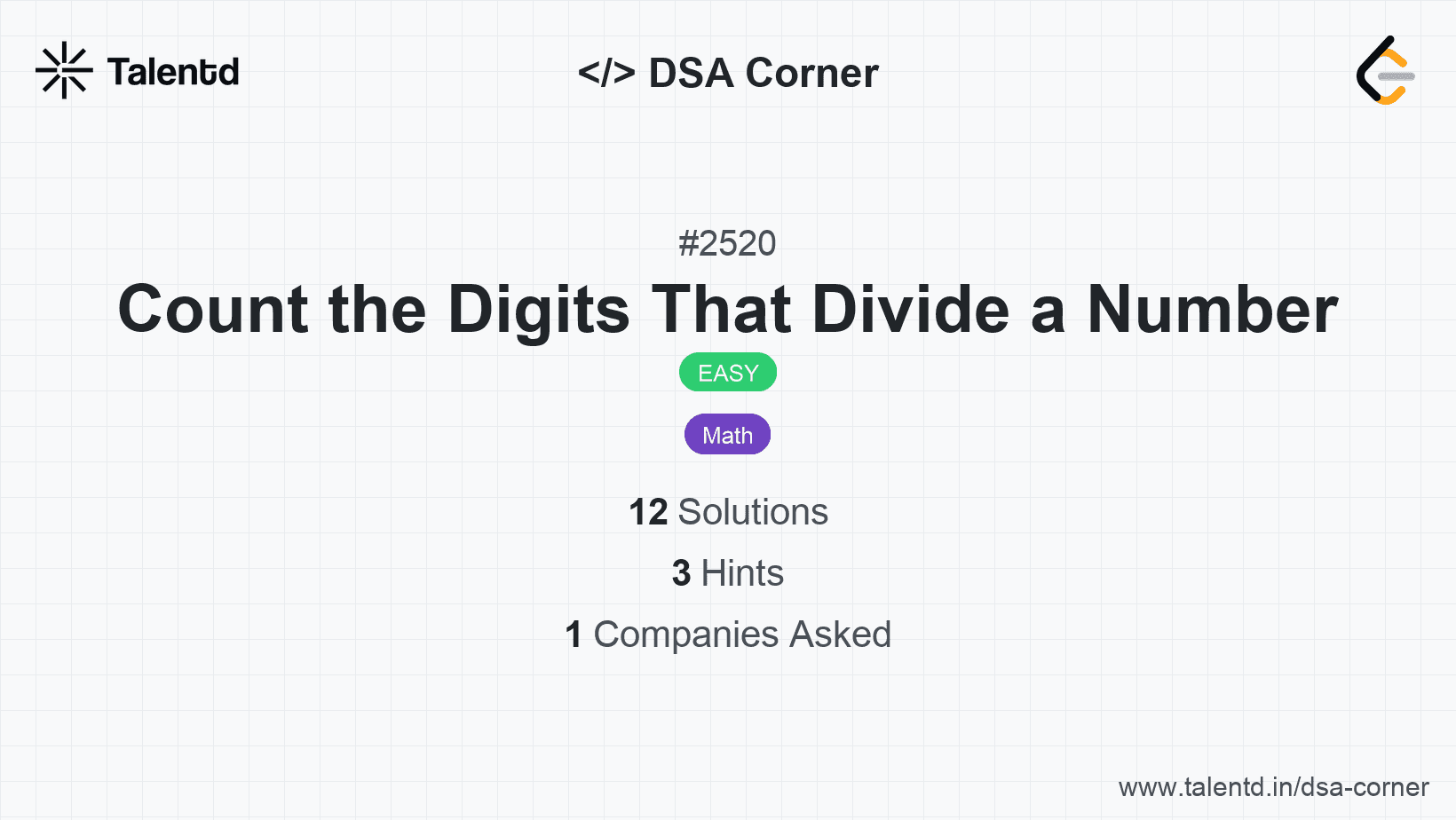 Problem visualization for Count the Digits That Divide a Number