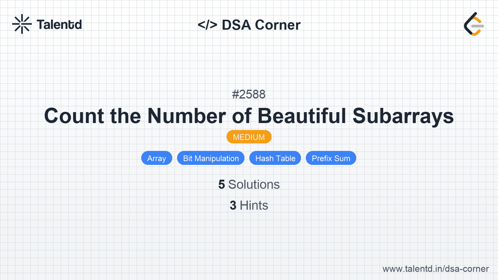Problem visualization for Count the Number of Beautiful Subarrays