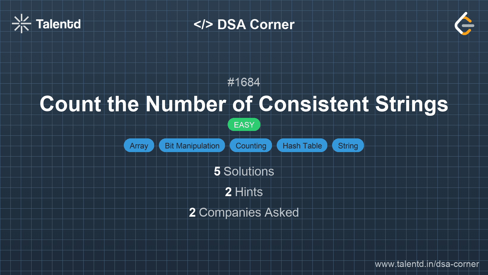 Problem visualization for Count the Number of Consistent Strings