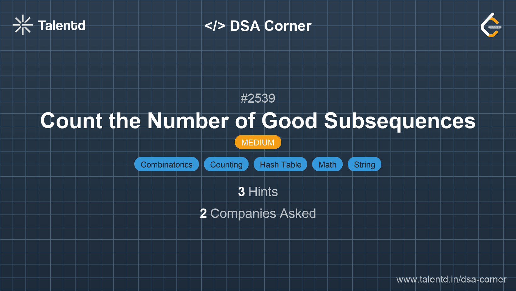 Problem visualization for Count the Number of Good Subsequences