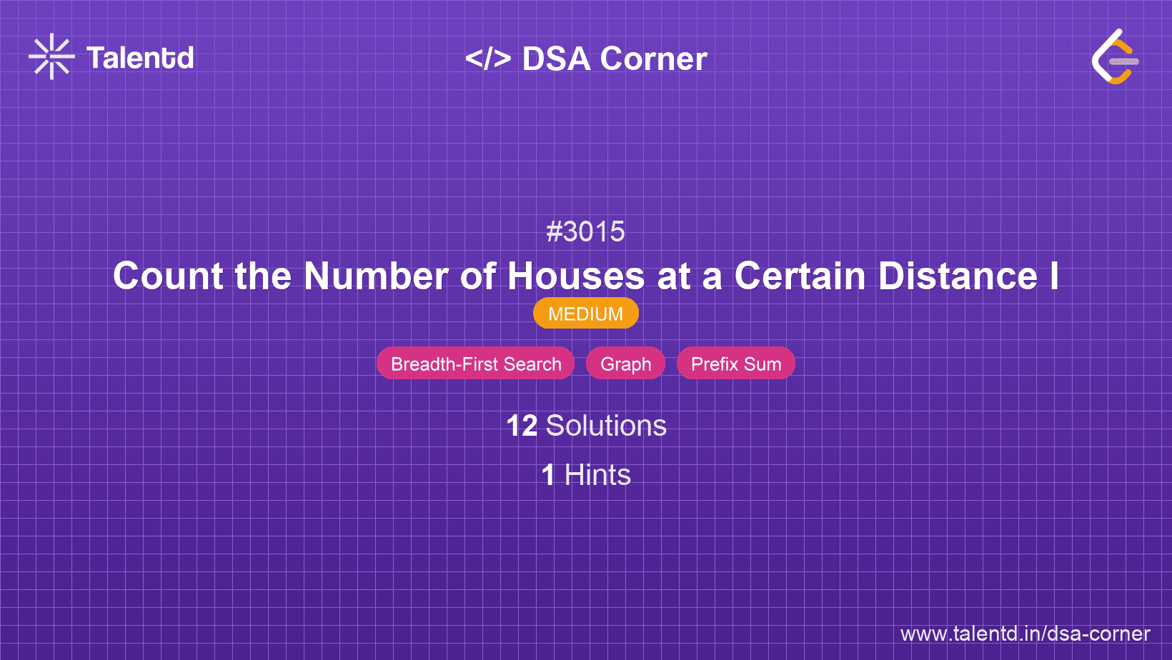 Problem visualization for Count the Number of Houses at a Certain Distance I