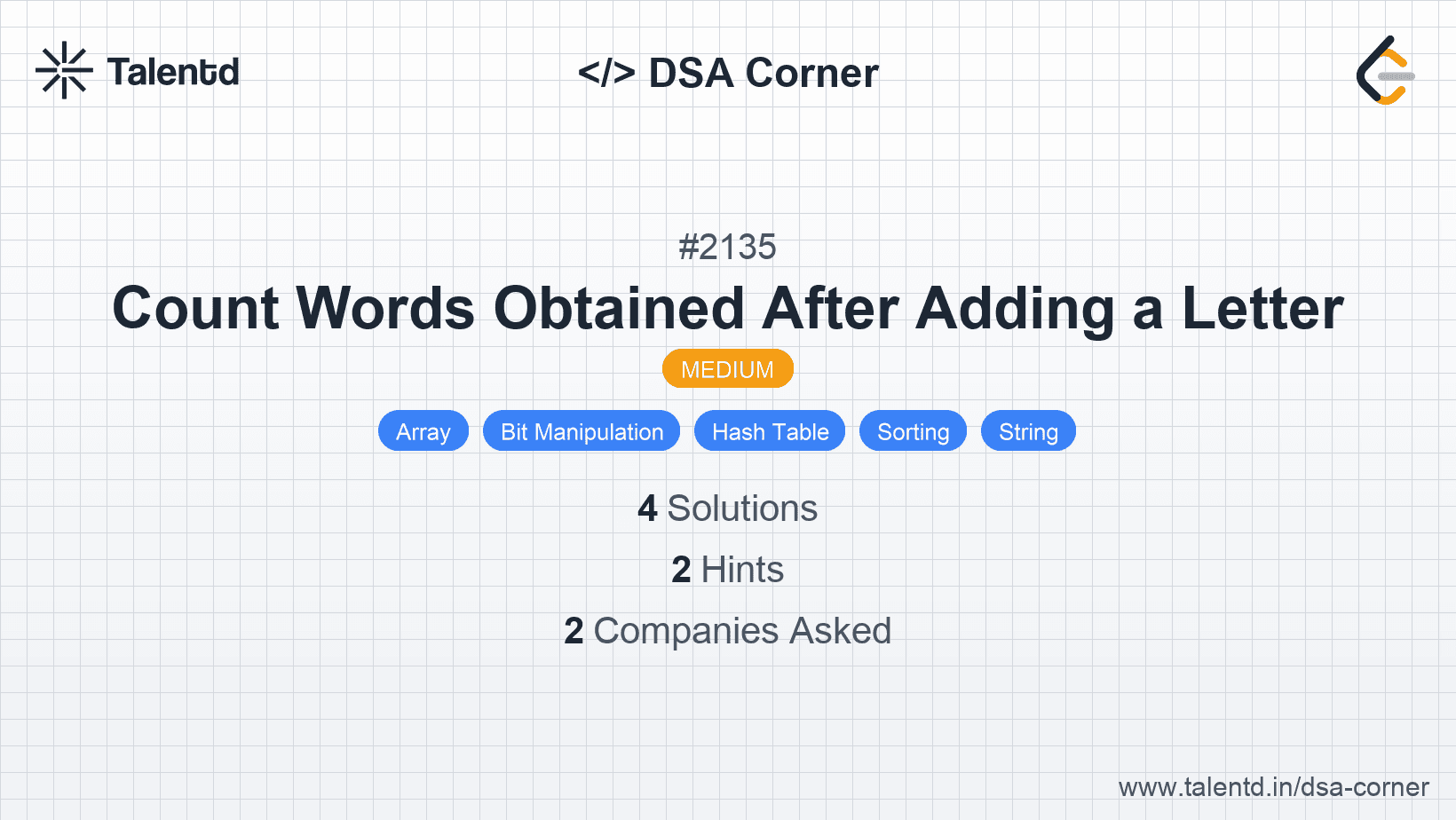 Problem visualization for Count Words Obtained After Adding a Letter