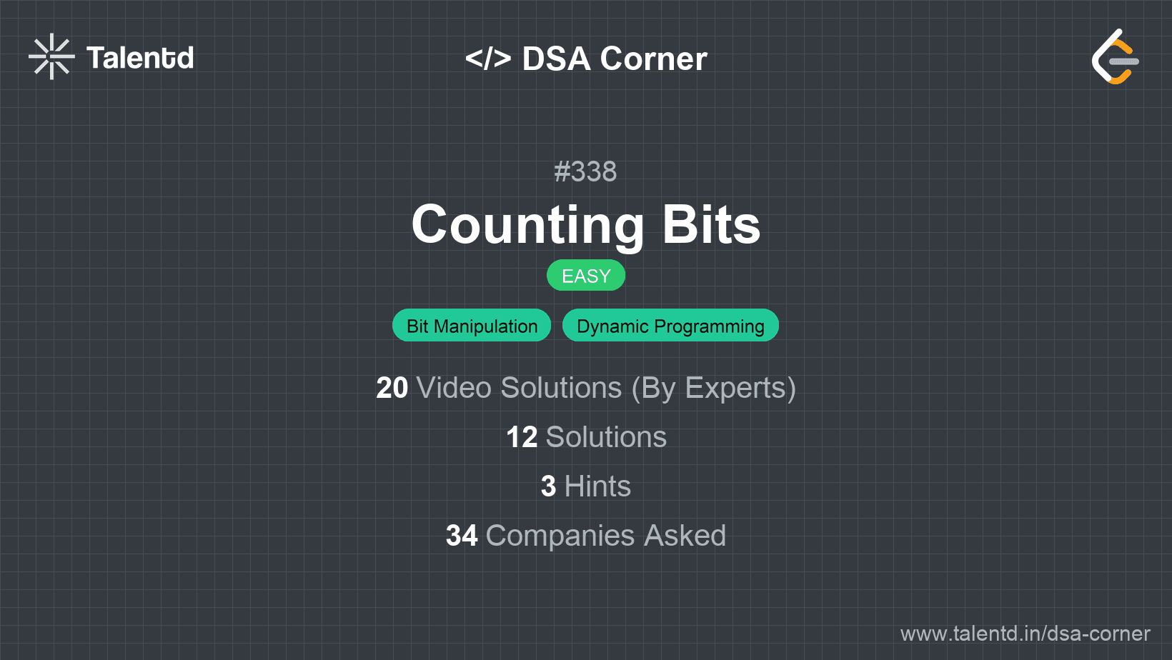Problem visualization for Counting Bits