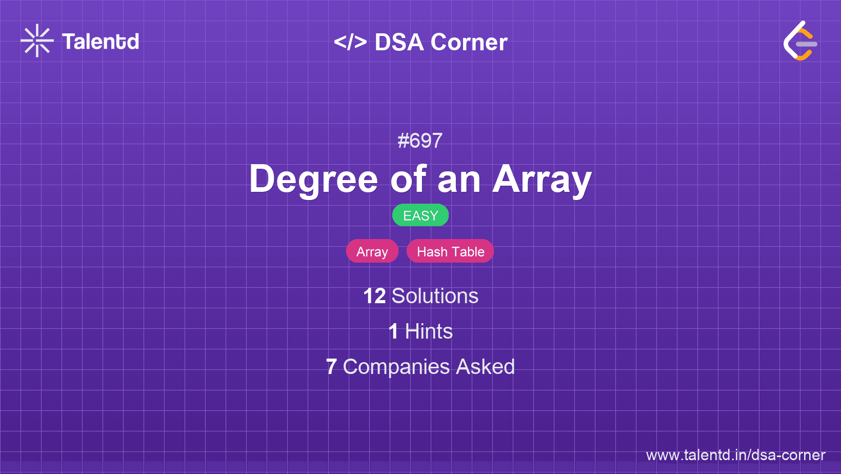 Problem visualization for Degree of an Array