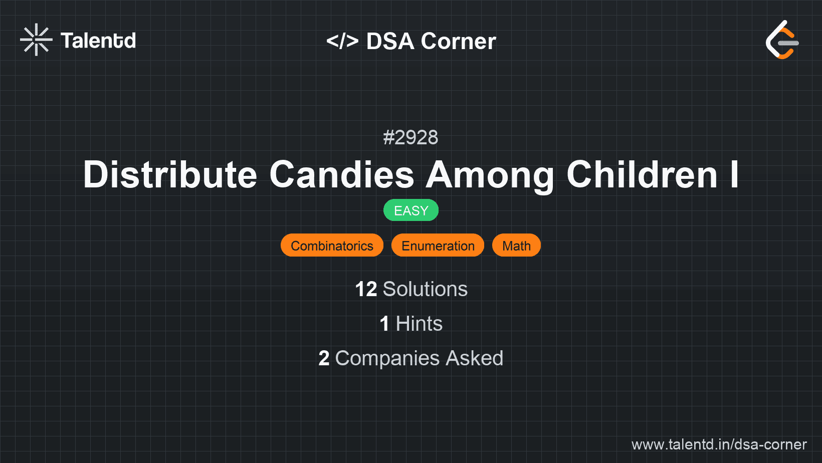 Problem visualization for Distribute Candies Among Children I