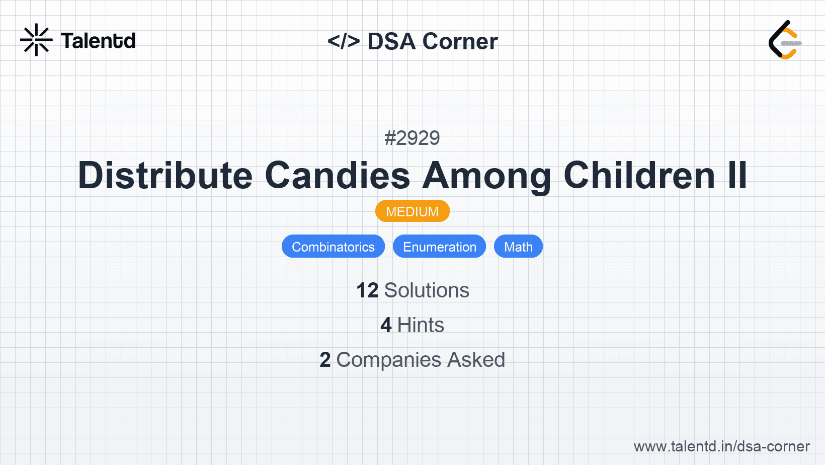 Problem visualization for Distribute Candies Among Children II