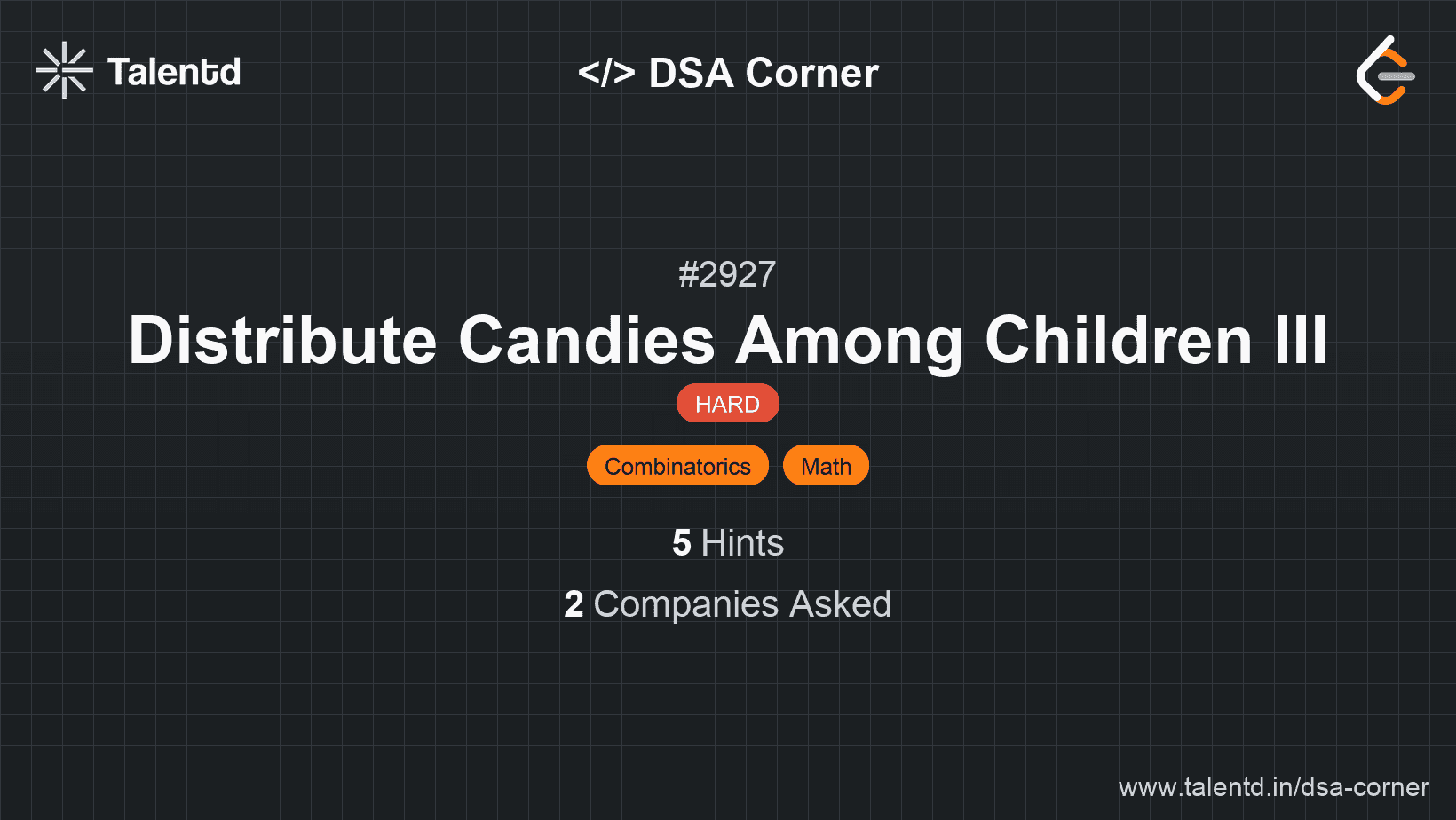 Problem visualization for Distribute Candies Among Children III