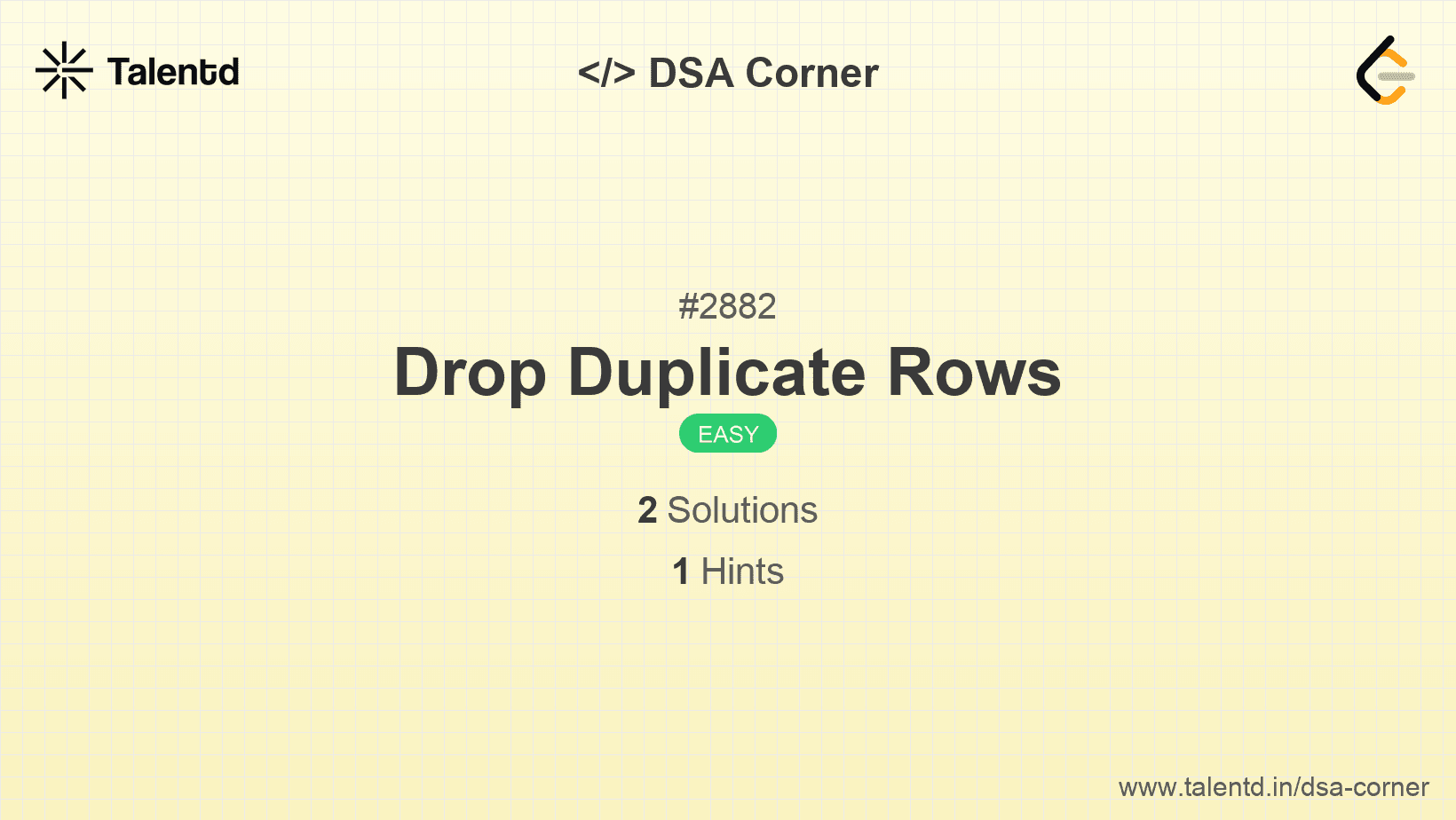 Problem visualization for Drop Duplicate Rows