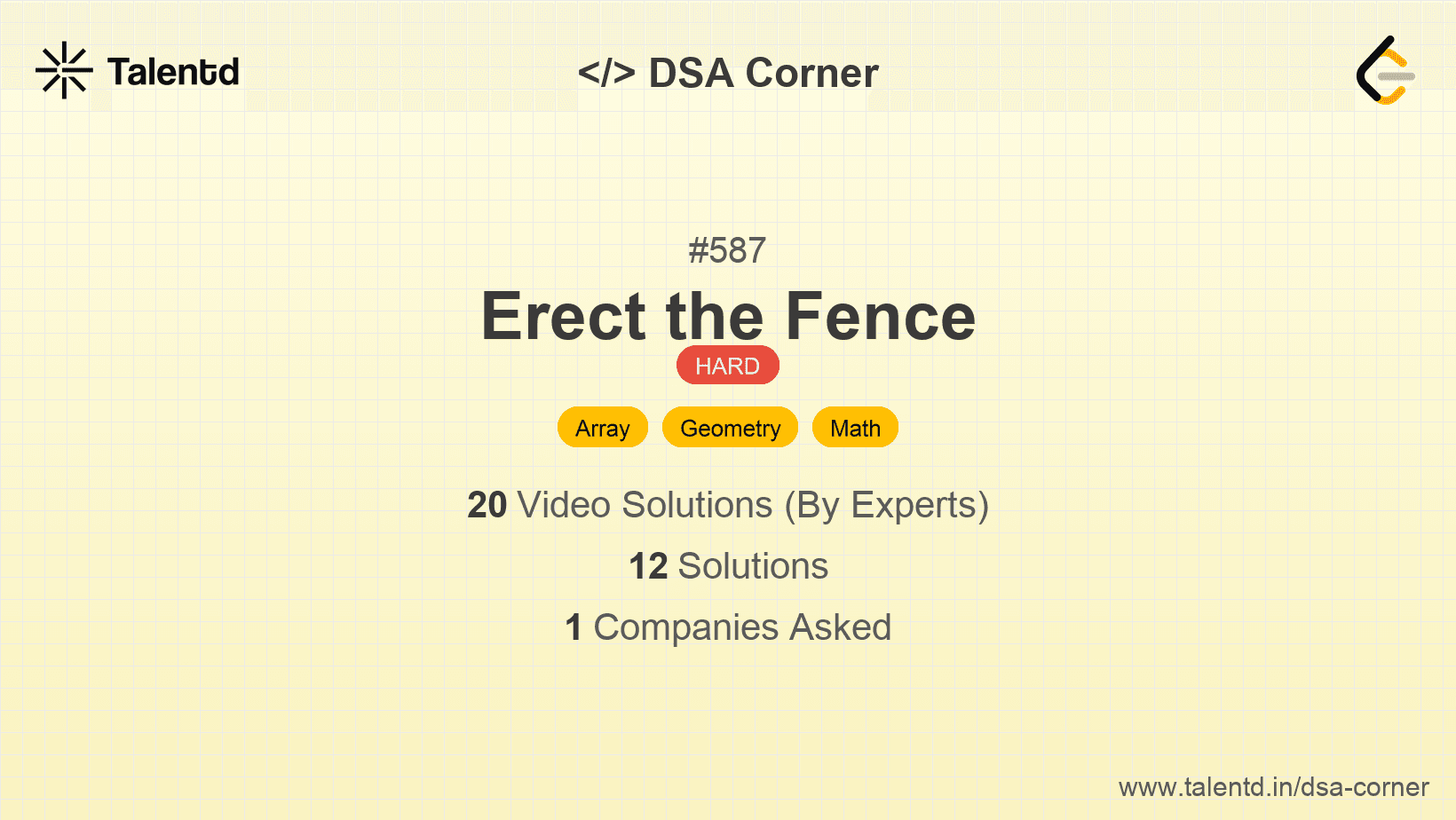 Problem visualization for Erect the Fence