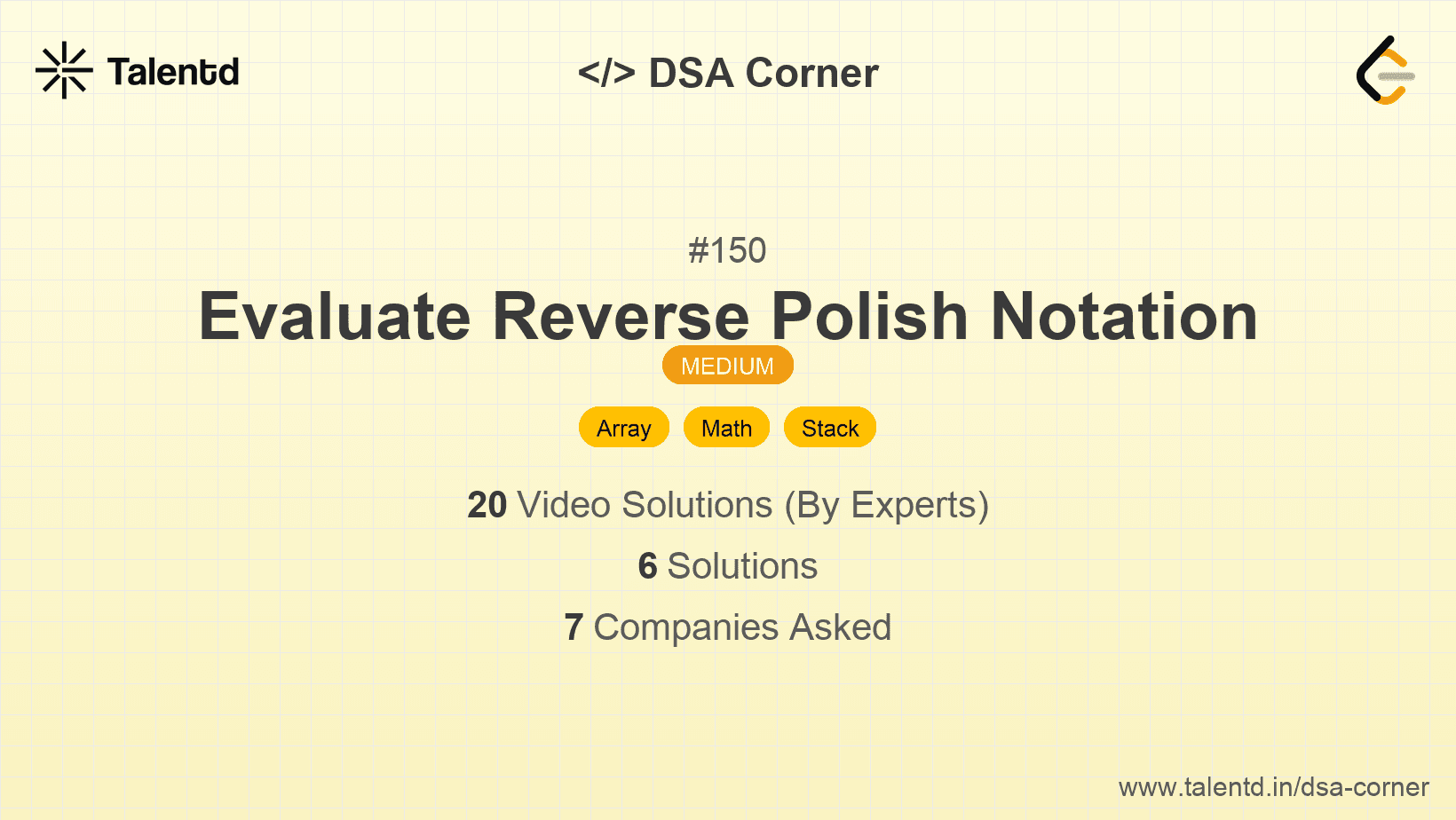 Problem visualization for Evaluate Reverse Polish Notation