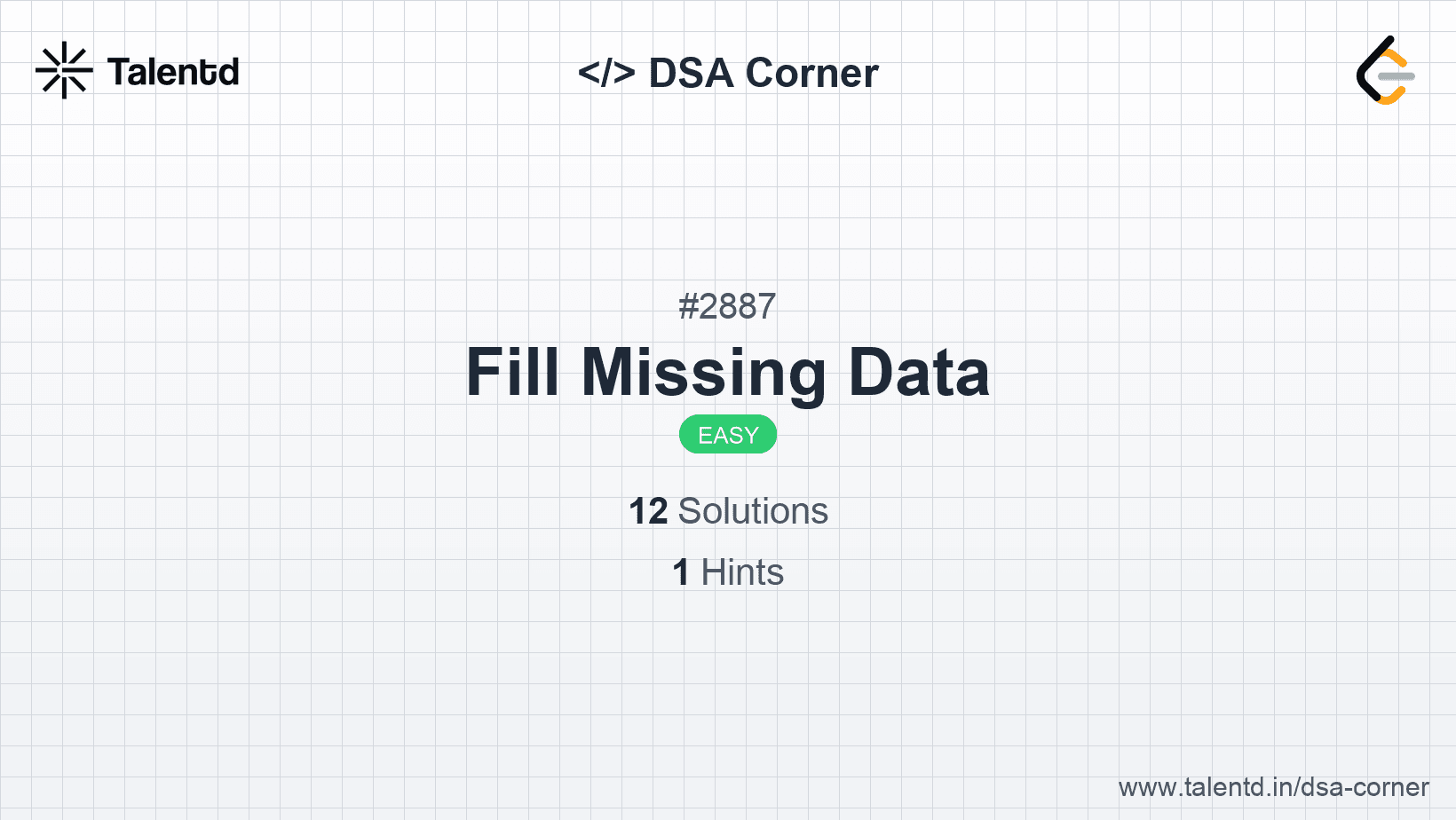 Problem visualization for Fill Missing Data