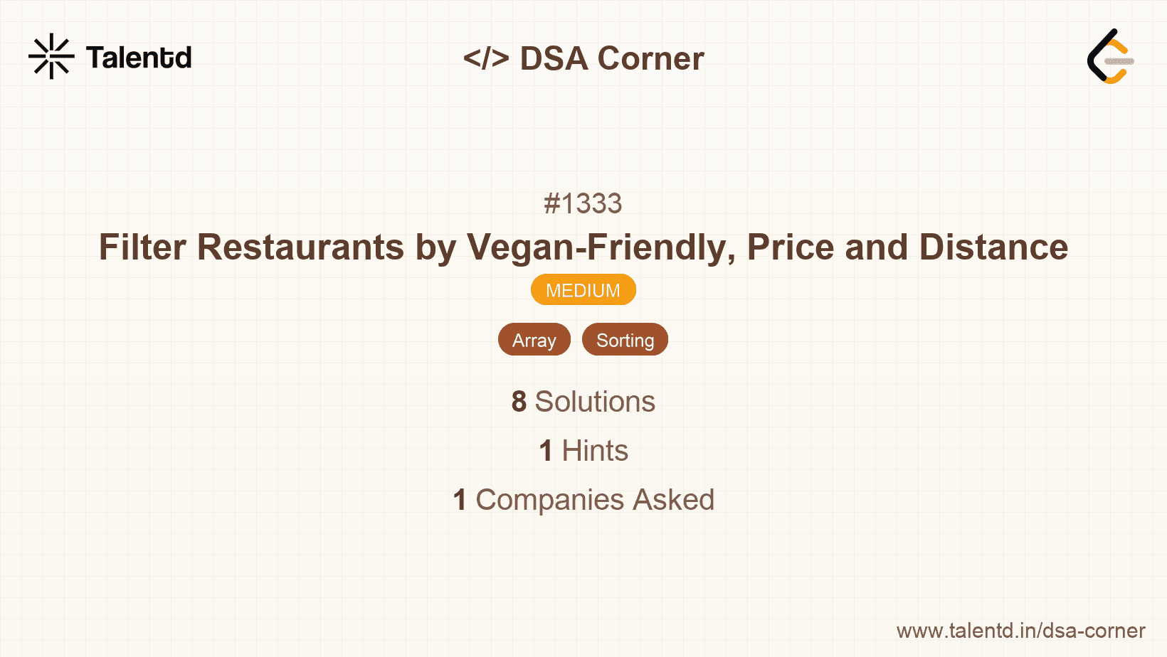 Problem visualization for Filter Restaurants by Vegan-Friendly, Price and Distance