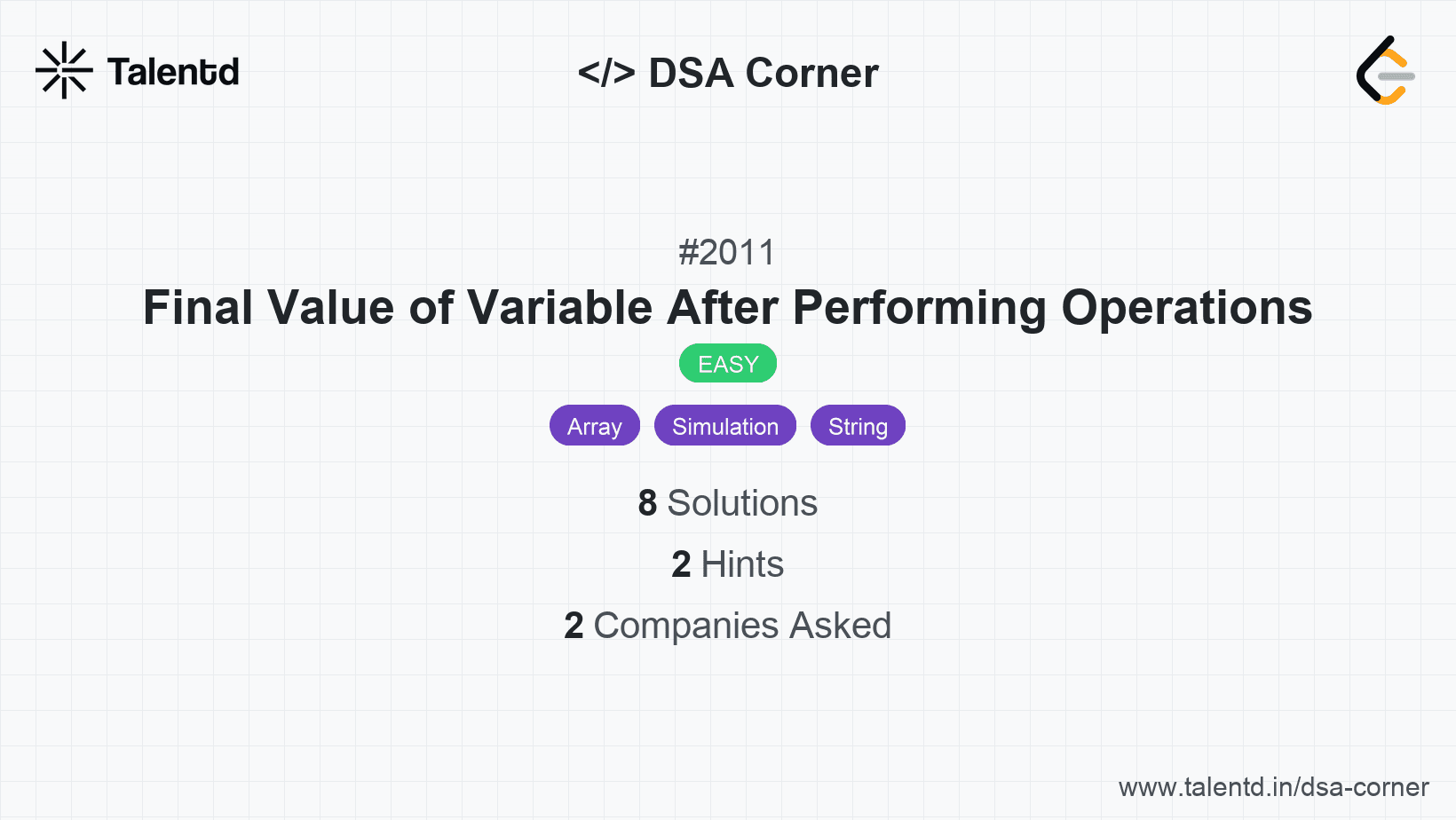 Problem visualization for Final Value of Variable After Performing Operations