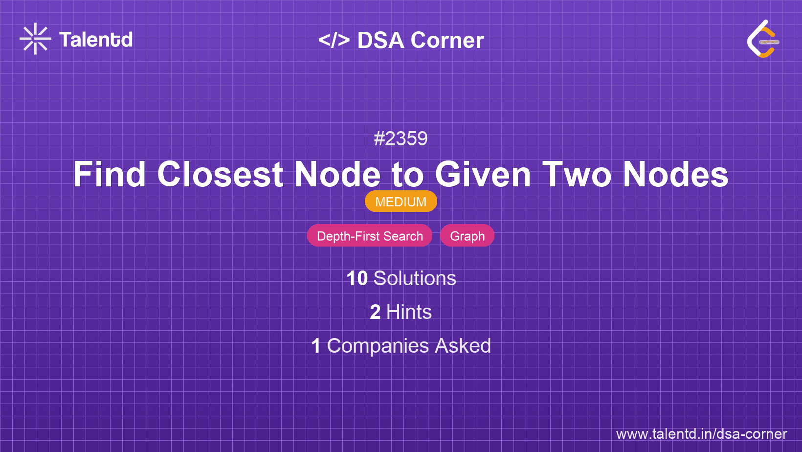Problem visualization for Find Closest Node to Given Two Nodes