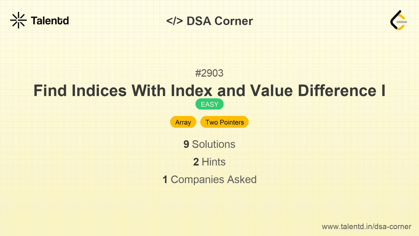 Problem visualization for Find Indices With Index and Value Difference I