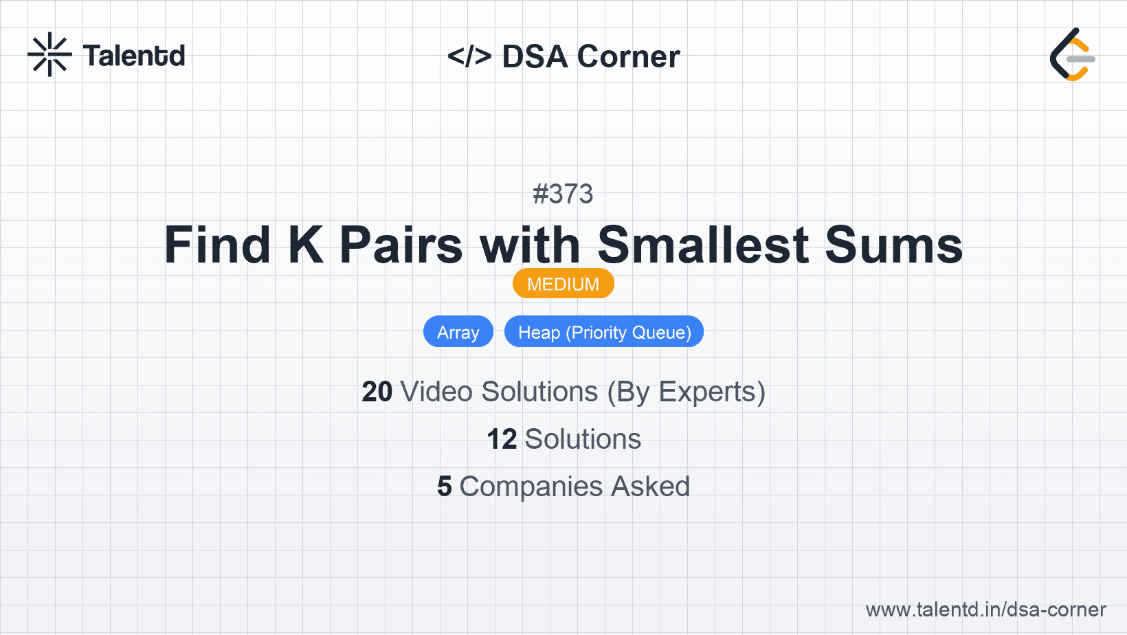 Problem visualization for Find K Pairs with Smallest Sums