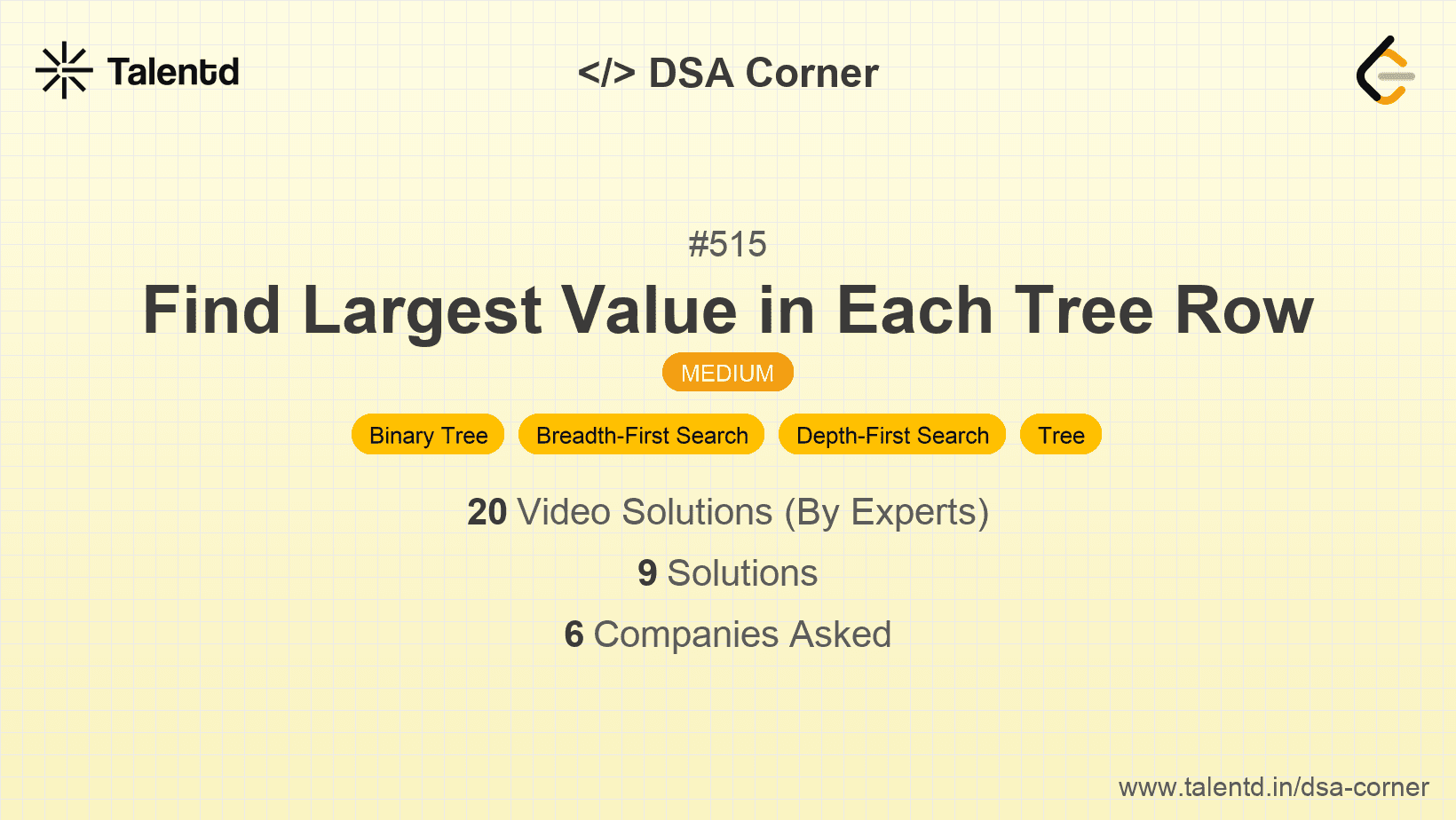 Problem visualization for Find Largest Value in Each Tree Row