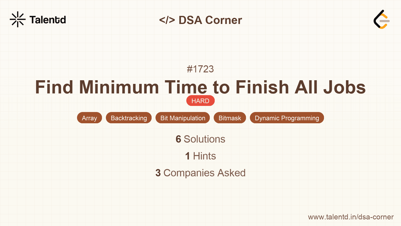 Problem visualization for Find Minimum Time to Finish All Jobs