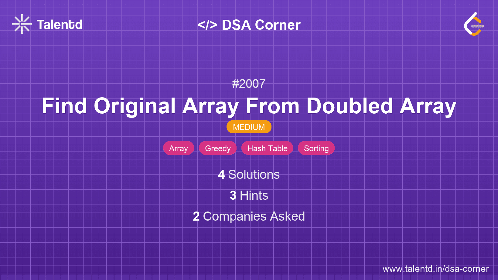Problem visualization for Find Original Array From Doubled Array