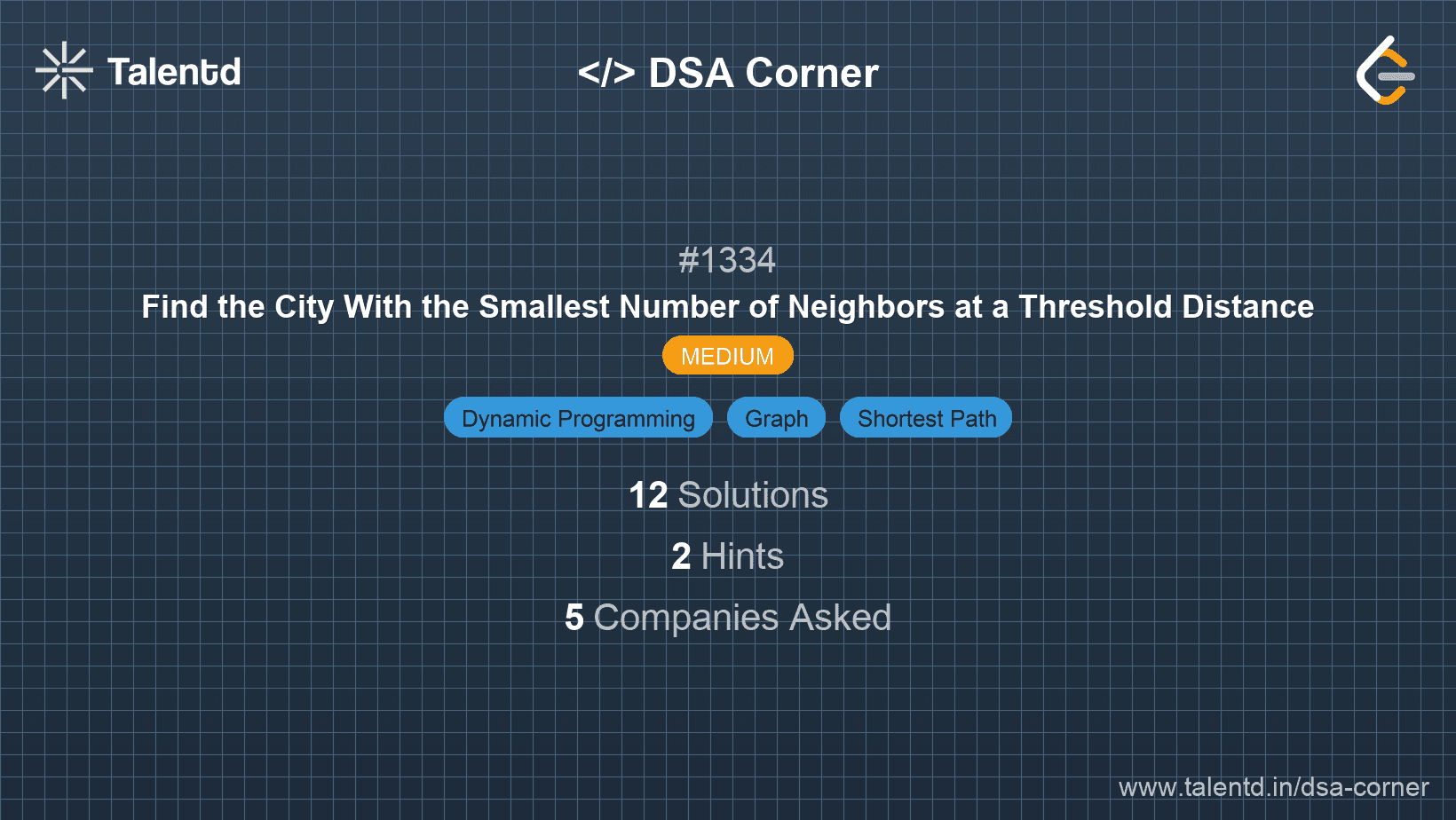 Problem visualization for Find the City With the Smallest Number of Neighbors at a Threshold Distance