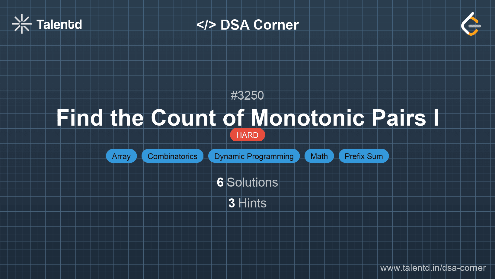 Problem visualization for Find the Count of Monotonic Pairs I
